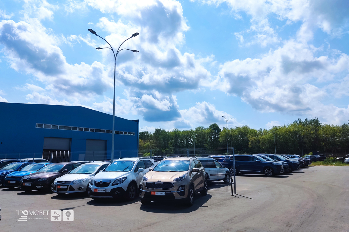 Наружное освещение автосалона EXEED EXPOCAR на Ларина