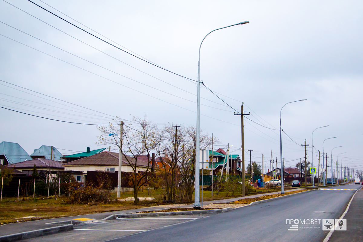 Освещение участка автомобильной дороги