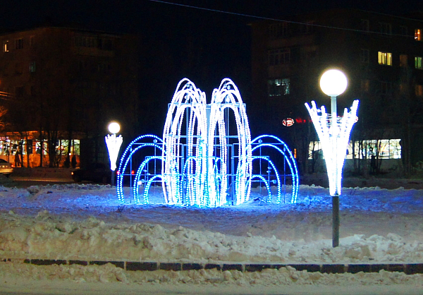 Иллюминация фонтана