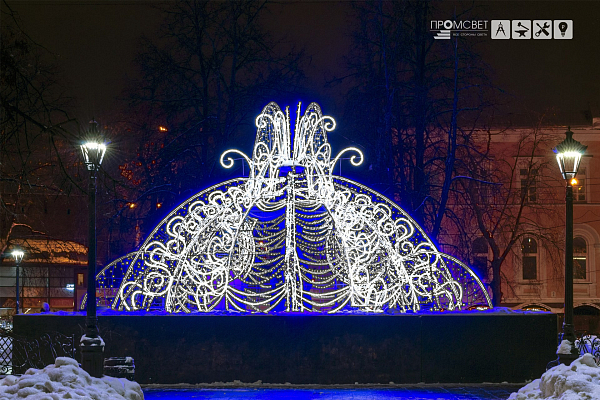 Иллюминация фонтана