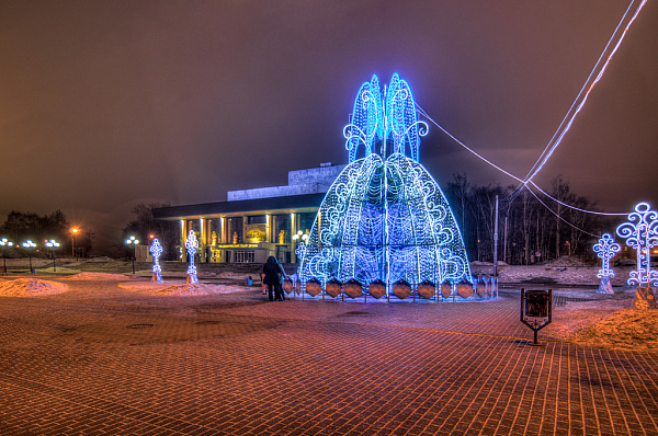 Иллюминация фонтана